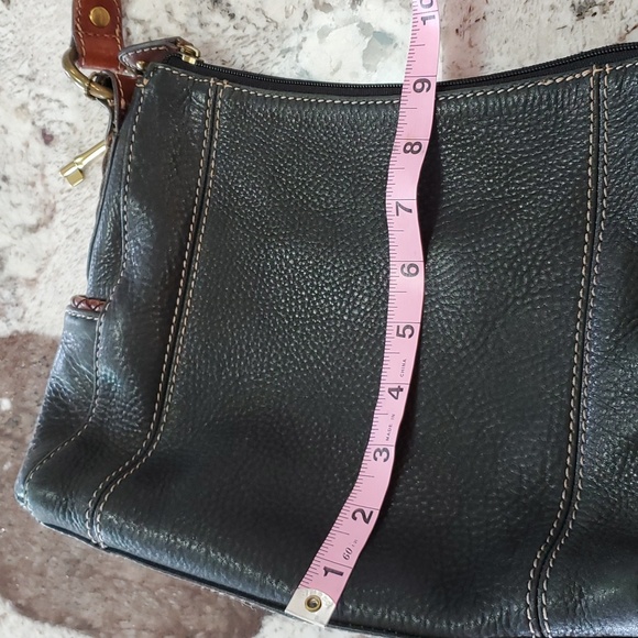 Fossil Leather Handbag With Braided Strap - Picture 15 of 17